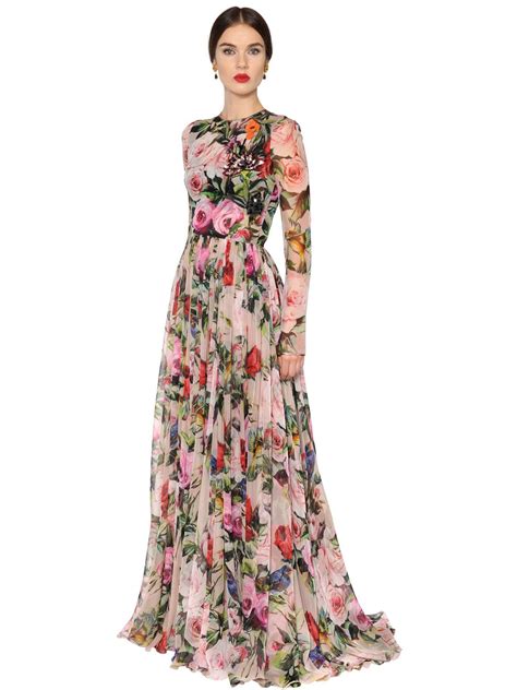 dolce gabbana long floral dress|dolce gabbana k dresses.